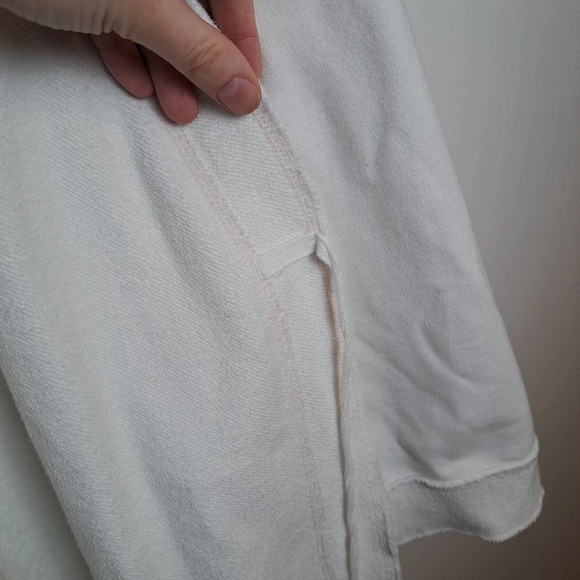 Josie Natori White Towel 3/4 Sleeve Loungewear Robe Size Large With Pockets - Picture 7 of 9